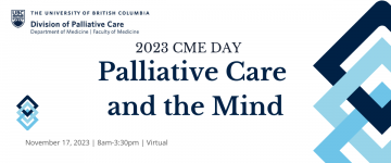 2023 CME Day: Palliative Care and the Mind